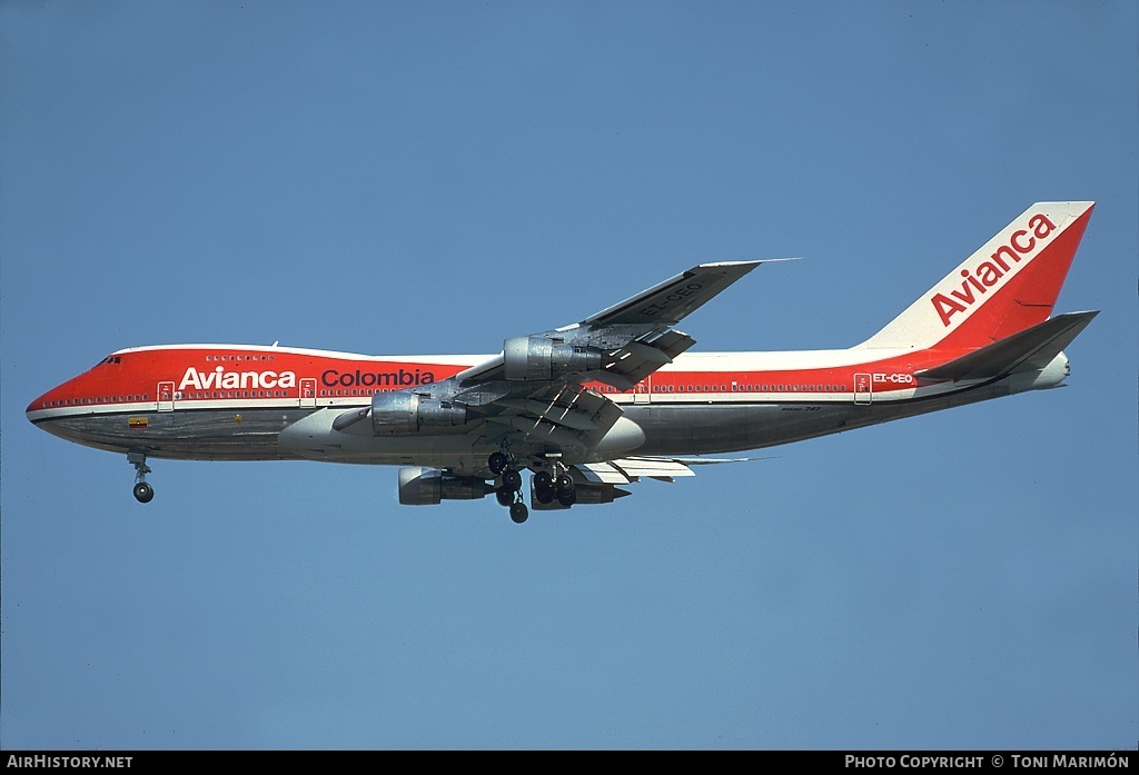 Aircraft Photo of EI-CEO | Boeing 747-259BM | Avianca | AirHistory.net #75302