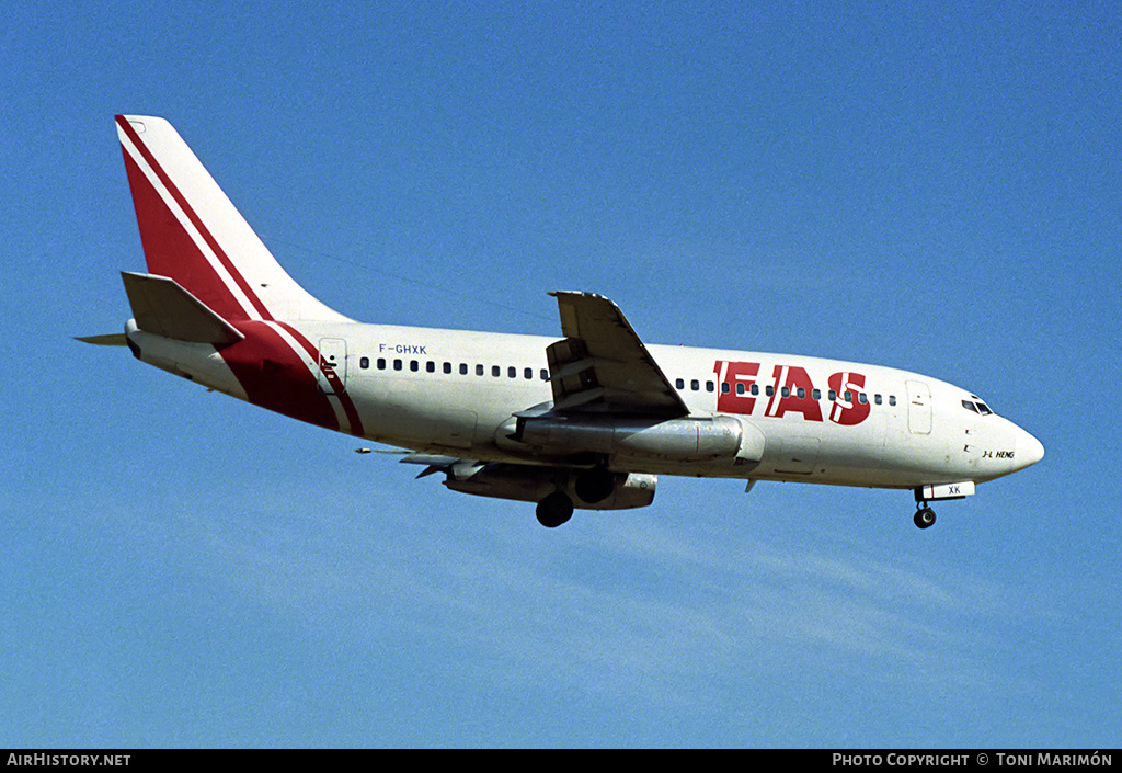 Aircraft Photo of F-GHXK | Boeing 737-2A1/Adv | EAS - Europe Aero Service | AirHistory.net #75306