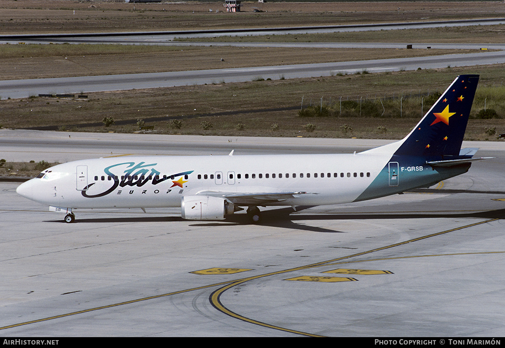 Aircraft Photo of F-GRSB | Boeing 737-497 | STAR Europe | AirHistory.net #75309