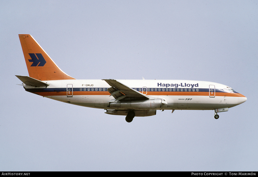 Aircraft Photo of F-GMJD | Boeing 737-2K5/Adv | Hapag-Lloyd | AirHistory.net #75316