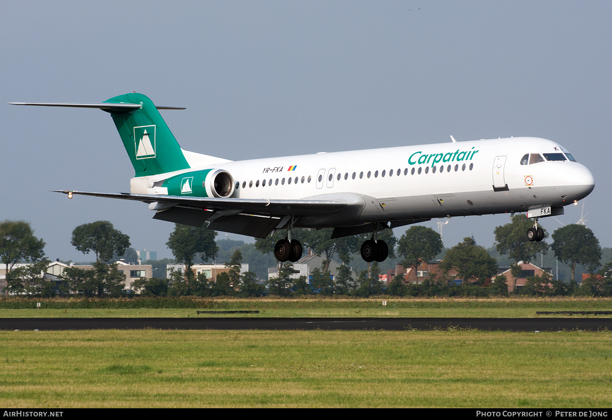 Aircraft Photo of YR-FKA | Fokker 100 (F28-0100) | Carpatair | AirHistory.net #75325