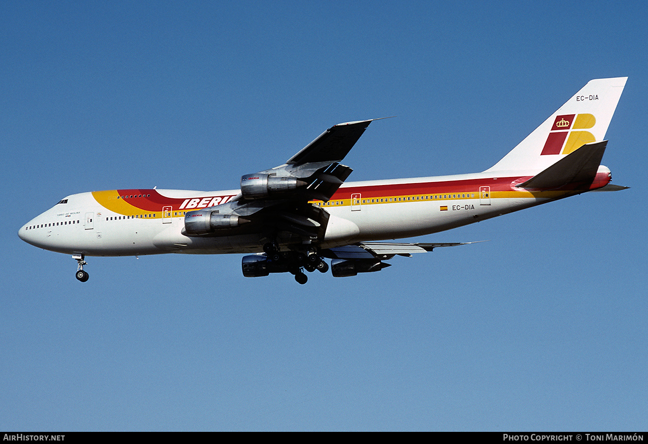 Aircraft Photo of EC-DIA | Boeing 747-256B | Iberia | AirHistory.net #75408