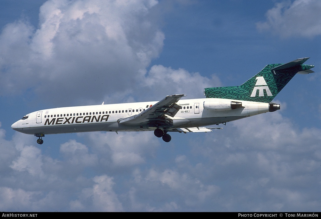 Aircraft Photo of XA-MXJ | Boeing 727-2A1/Adv | Mexicana | AirHistory.net #75439