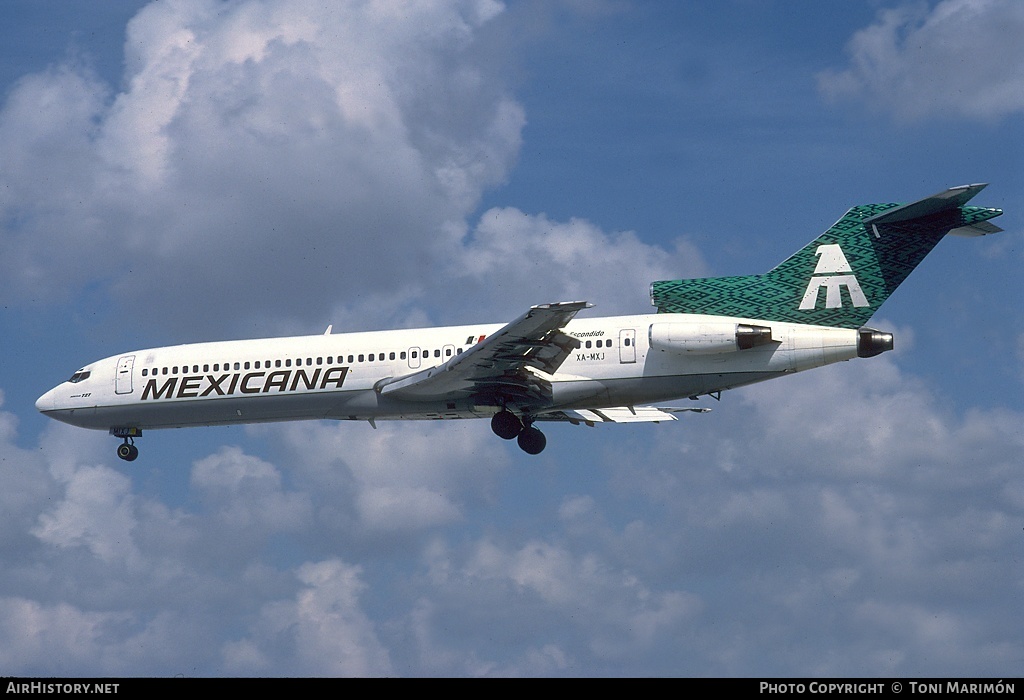 Aircraft Photo of XA-MXJ | Boeing 727-2A1/Adv | Mexicana | AirHistory.net #75439