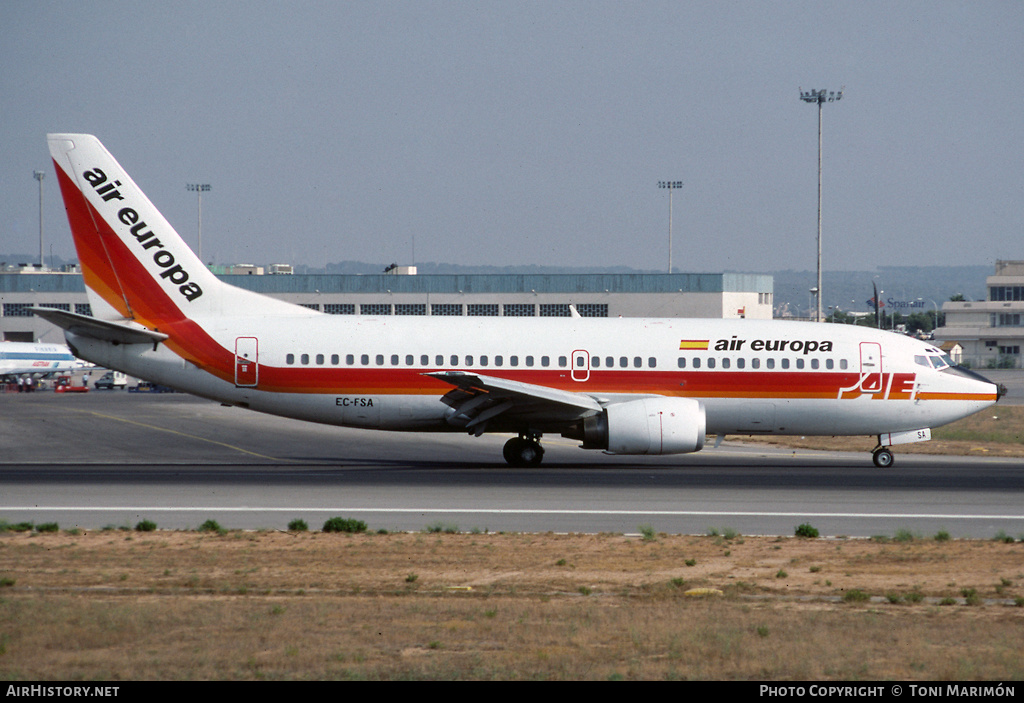 Aircraft Photo of EC-FSA | Boeing 737-3Y0 | Air Europa | AirHistory.net #75440