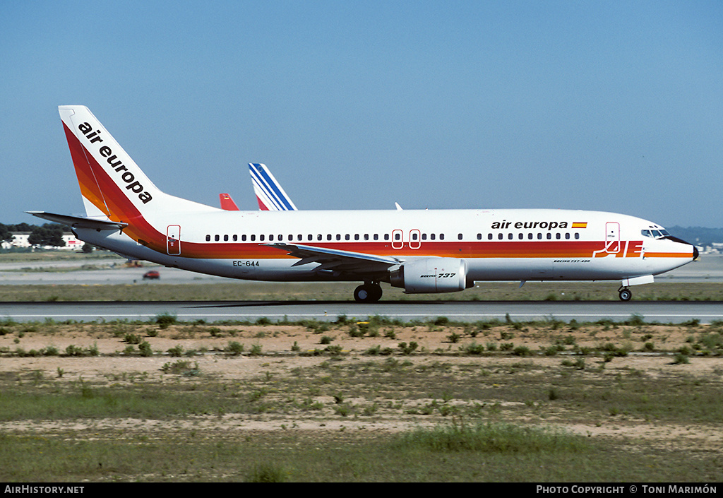 Aircraft Photo of EC-644 | Boeing 737-4Q8 | Air Europa | AirHistory.net #75451