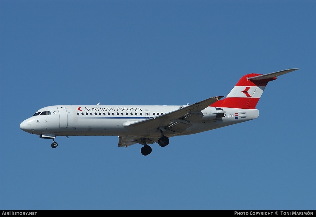 Aircraft Photo of OE-LFR | Fokker 70 (F28-0070) | Austrian Airlines | AirHistory.net #75455