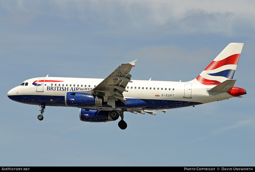Aircraft Photo of G-EUPT | Airbus A319-131 | British Airways | AirHistory.net #75476