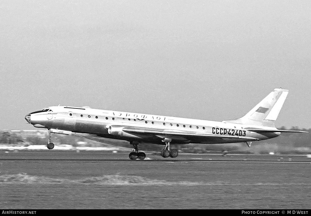 Aircraft Photo of CCCP-42403 | Tupolev Tu-104B | Aeroflot | AirHistory.net #75489