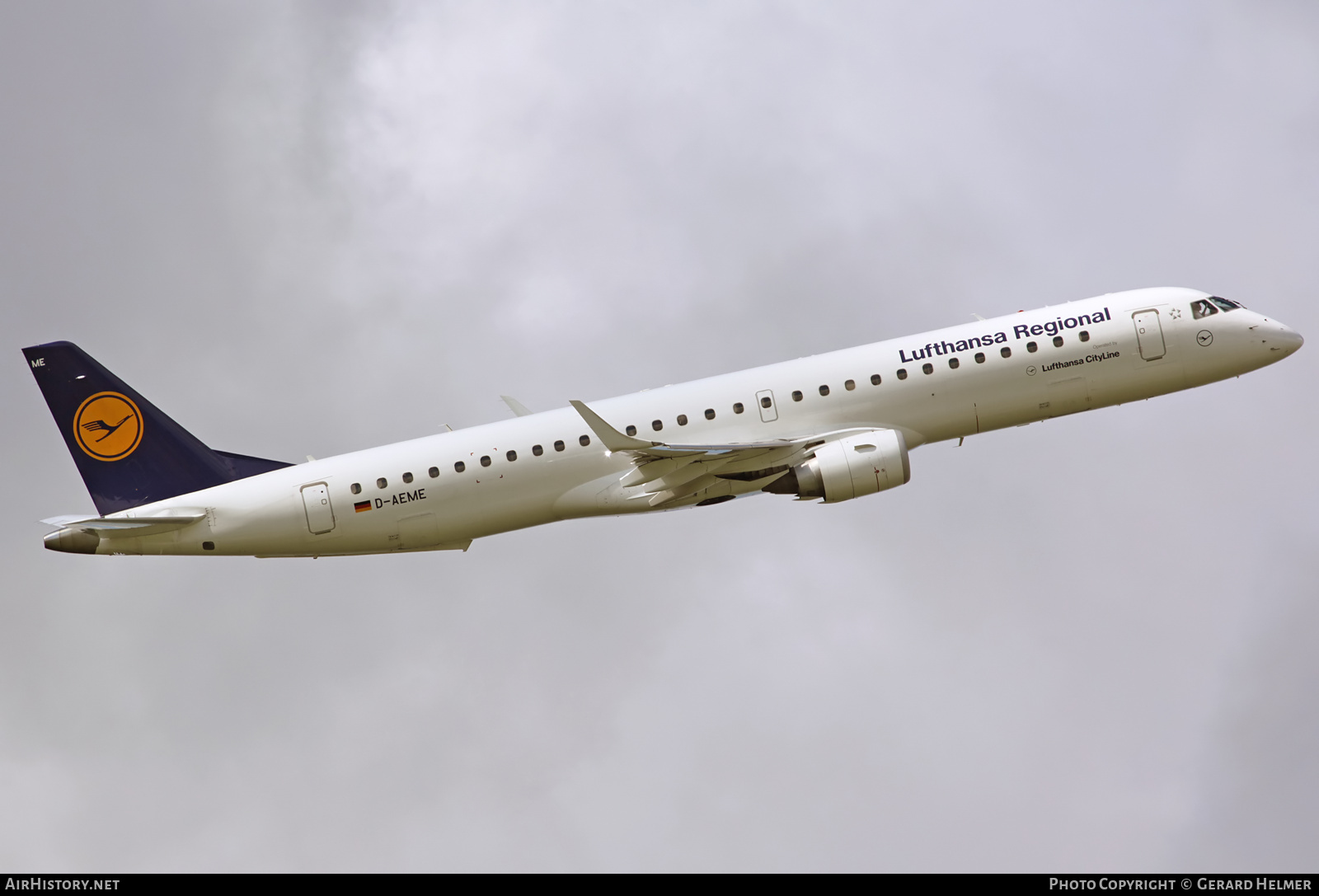 Aircraft Photo of D-AEME | Embraer 195LR (ERJ-190-200LR) | Lufthansa Regional | AirHistory.net #75492