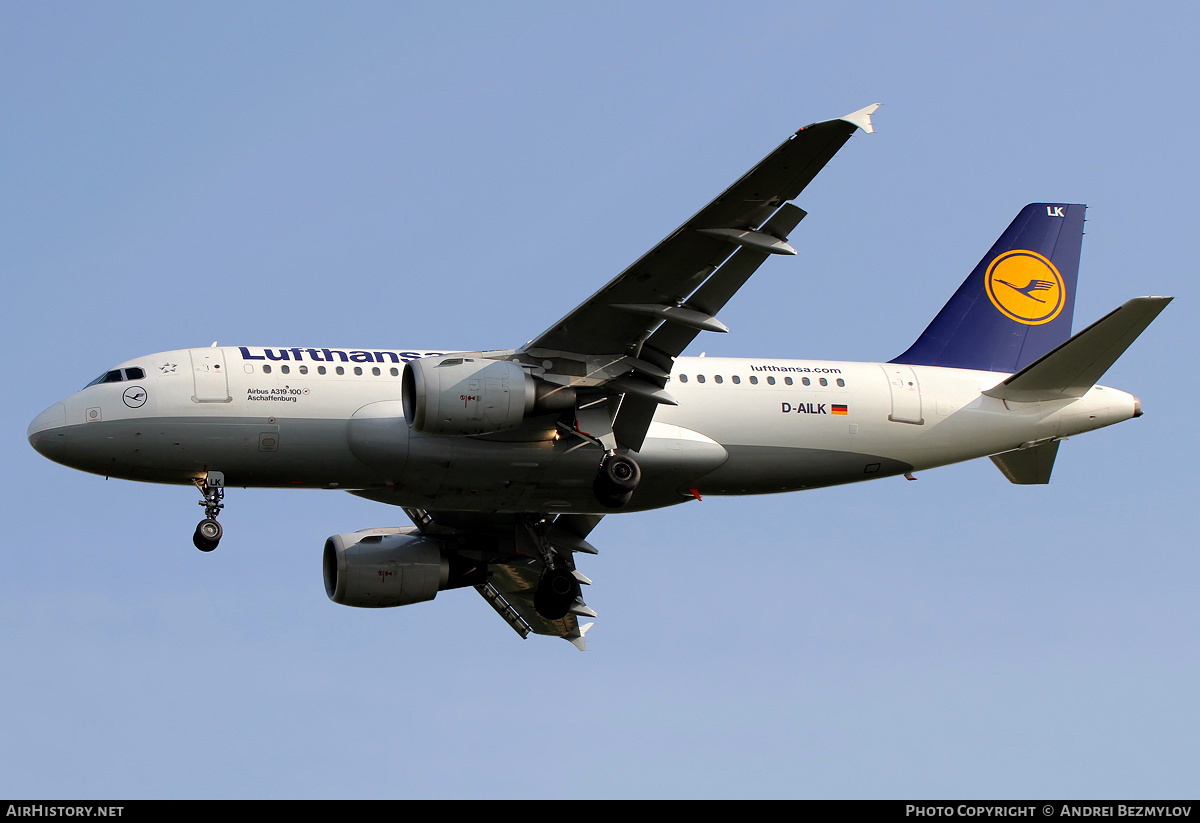 Aircraft Photo of D-AILK | Airbus A319-114 | Lufthansa | AirHistory.net #75504