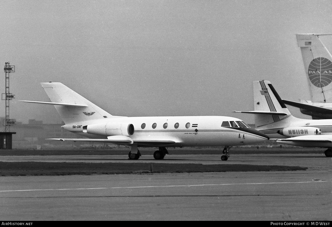 Aircraft Photo of 5A-DAF | Dassault Falcon 20C | Libyan Arab Airlines | AirHistory.net #75517