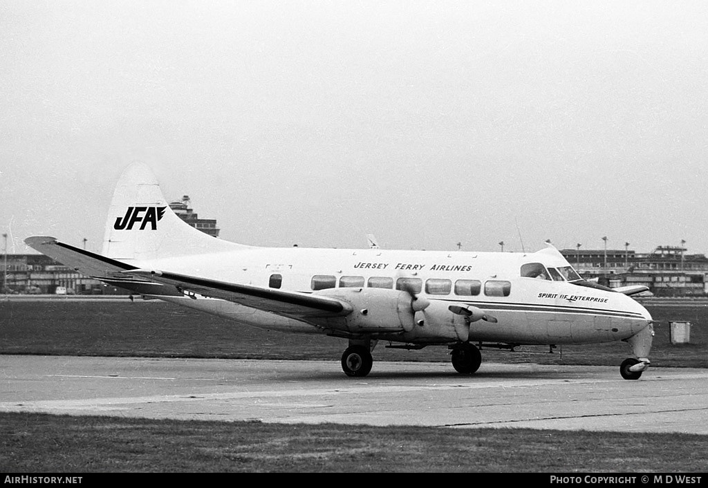Aircraft Photo of G-ANNO | De Havilland D.H. 114 Heron 1B/C | Jersey Ferry Airlines | AirHistory.net #75665