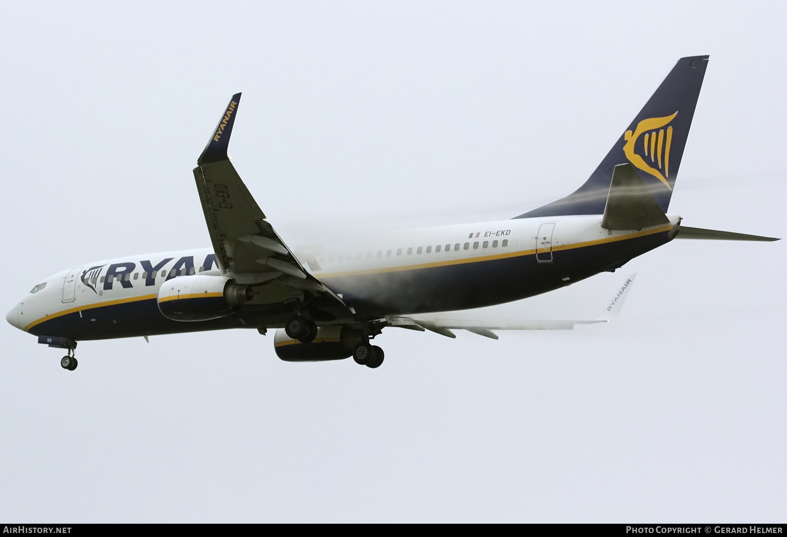 Aircraft Photo of EI-EKD | Boeing 737-8AS | Ryanair | AirHistory.net #75676