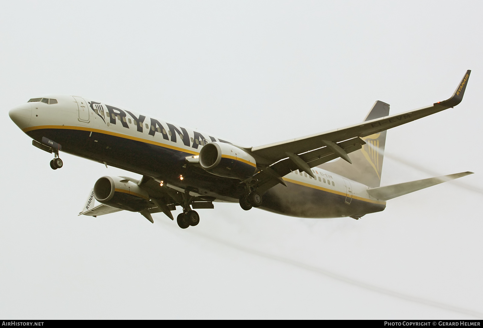 Aircraft Photo of EI-EVM | Boeing 737-8AS | Ryanair | AirHistory.net #75733
