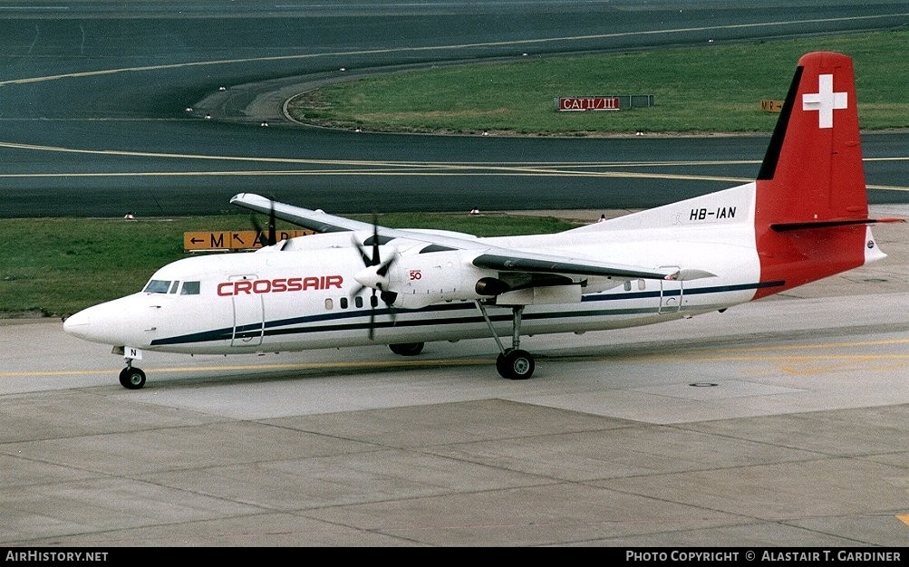 Aircraft Photo of HB-IAN | Fokker 50 | Crossair | AirHistory.net #75797