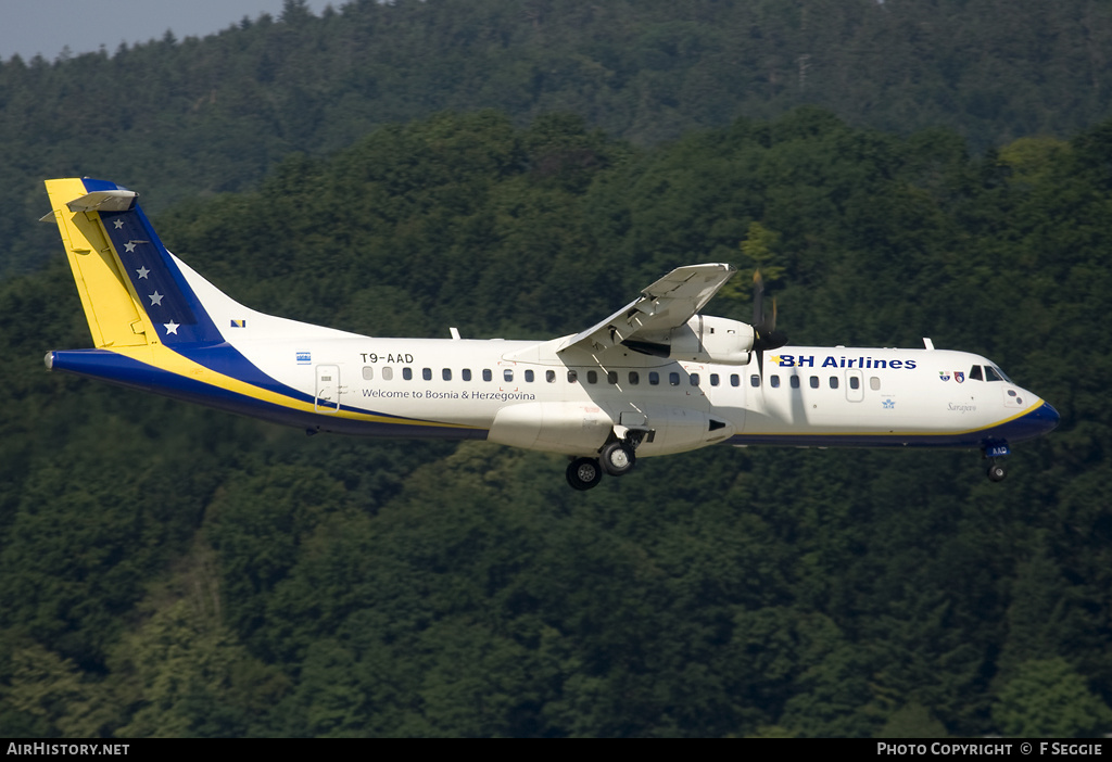 Aircraft Photo of T9-AAD | ATR ATR-72-212 | B & H Airlines | AirHistory.net #75877