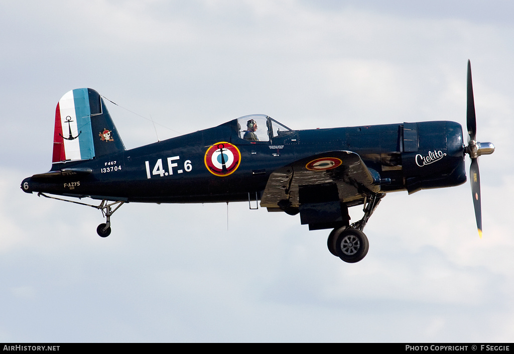 Aircraft Photo of F-AZYS / 133704 | Vought F4U-7 Corsair | France - Navy | AirHistory.net #75891