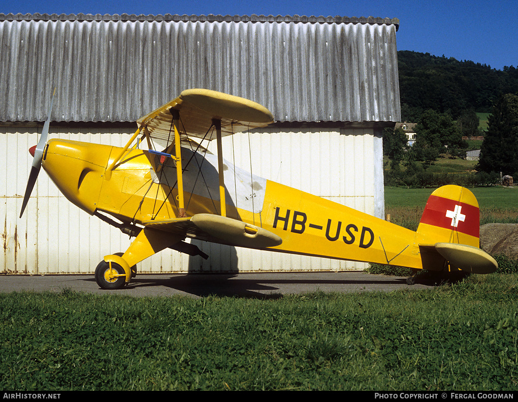 Aircraft Photo of HB-USD | Dornier Bü-131B Jungmann | AirHistory.net #75915