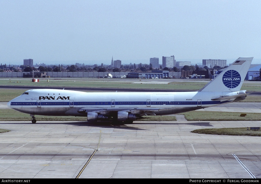 Aircraft Photo of N725PA | Boeing 747-132(SCD) | Pan American World Airways - Pan Am | AirHistory.net #76024