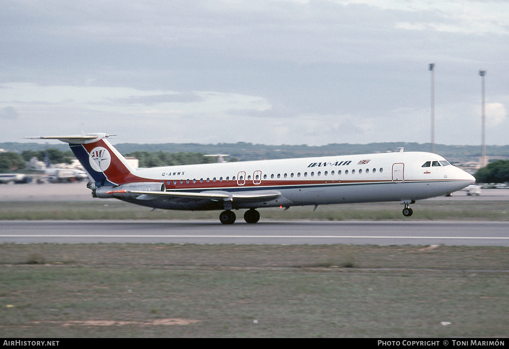 Aircraft Photo of G-AWWX | BAC 111-509EW One-Eleven | Dan-Air London | AirHistory.net #76108