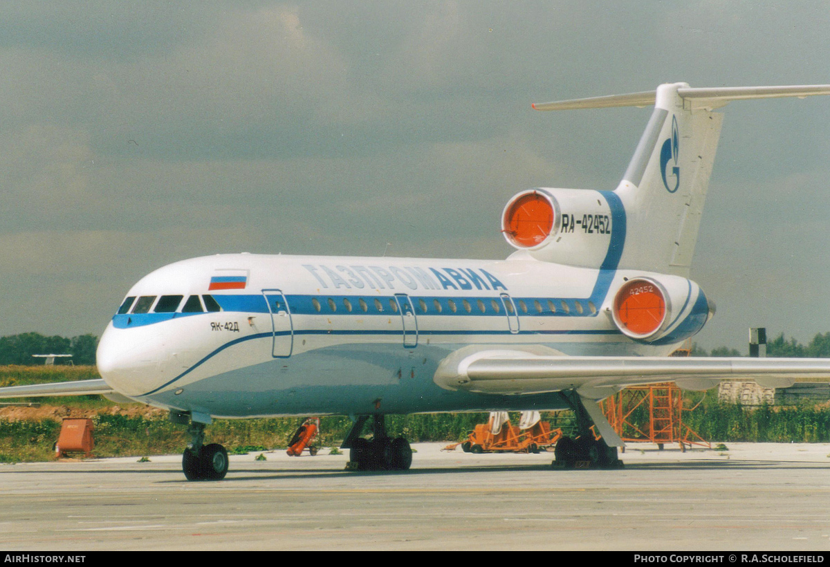 Aircraft Photo of RA-42452 | Yakovlev Yak-42D | Gazpromavia | AirHistory.net #76144