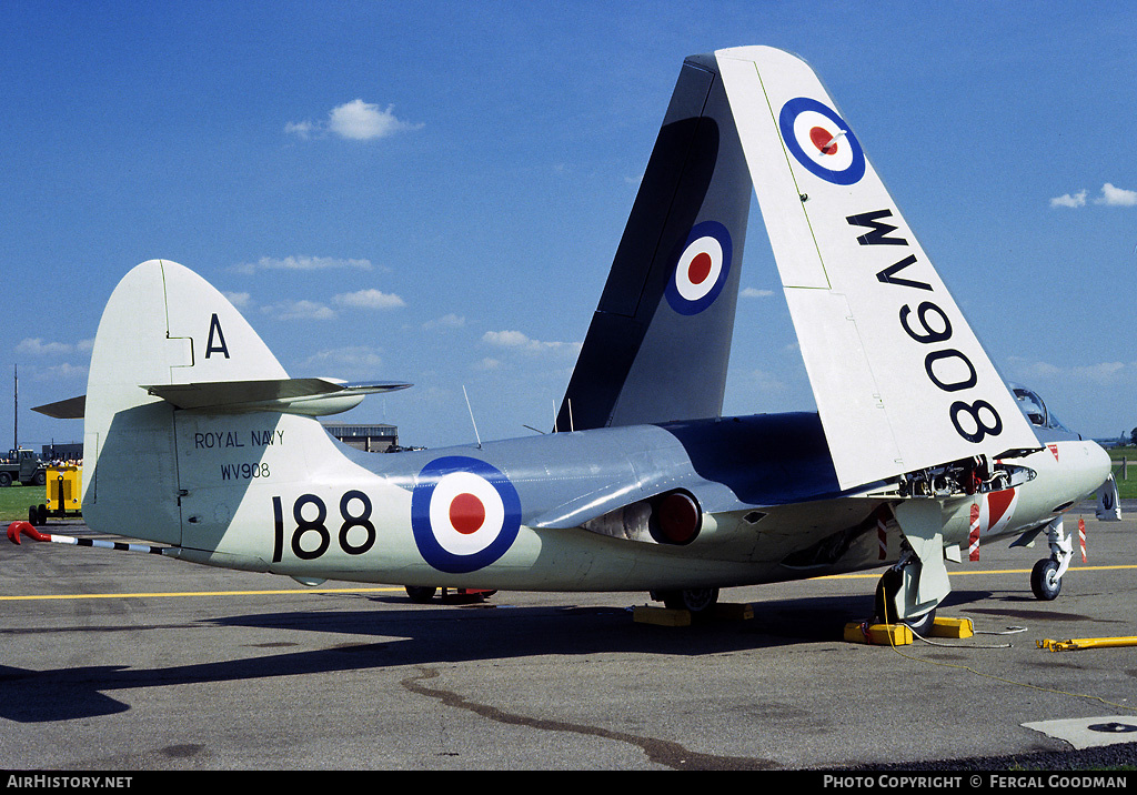 Aircraft Photo of WV908 | Hawker Sea Hawk FGA6 | UK - Navy | AirHistory.net #76210