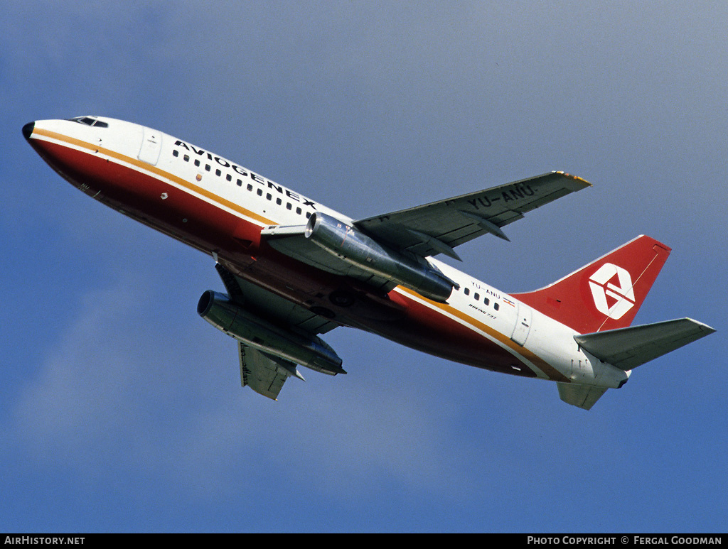 Aircraft Photo of YU-ANU | Boeing 737-2K3/Adv | Aviogenex | AirHistory.net #76268