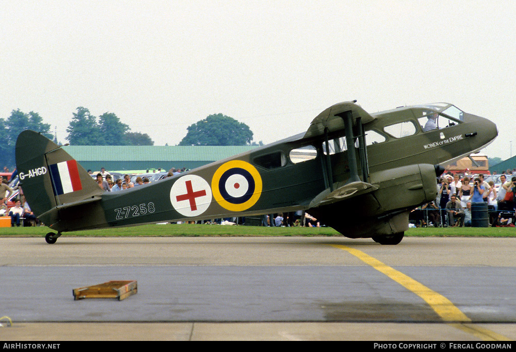 Aircraft Photo of G-AHGD / Z7258 | De Havilland D.H. 89A Dragon Rapide | AirHistory.net #76302