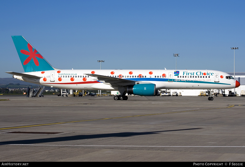 Aircraft Photo of G-OOBI | Boeing 757-2B7 | First Choice Airways | AirHistory.net #76373