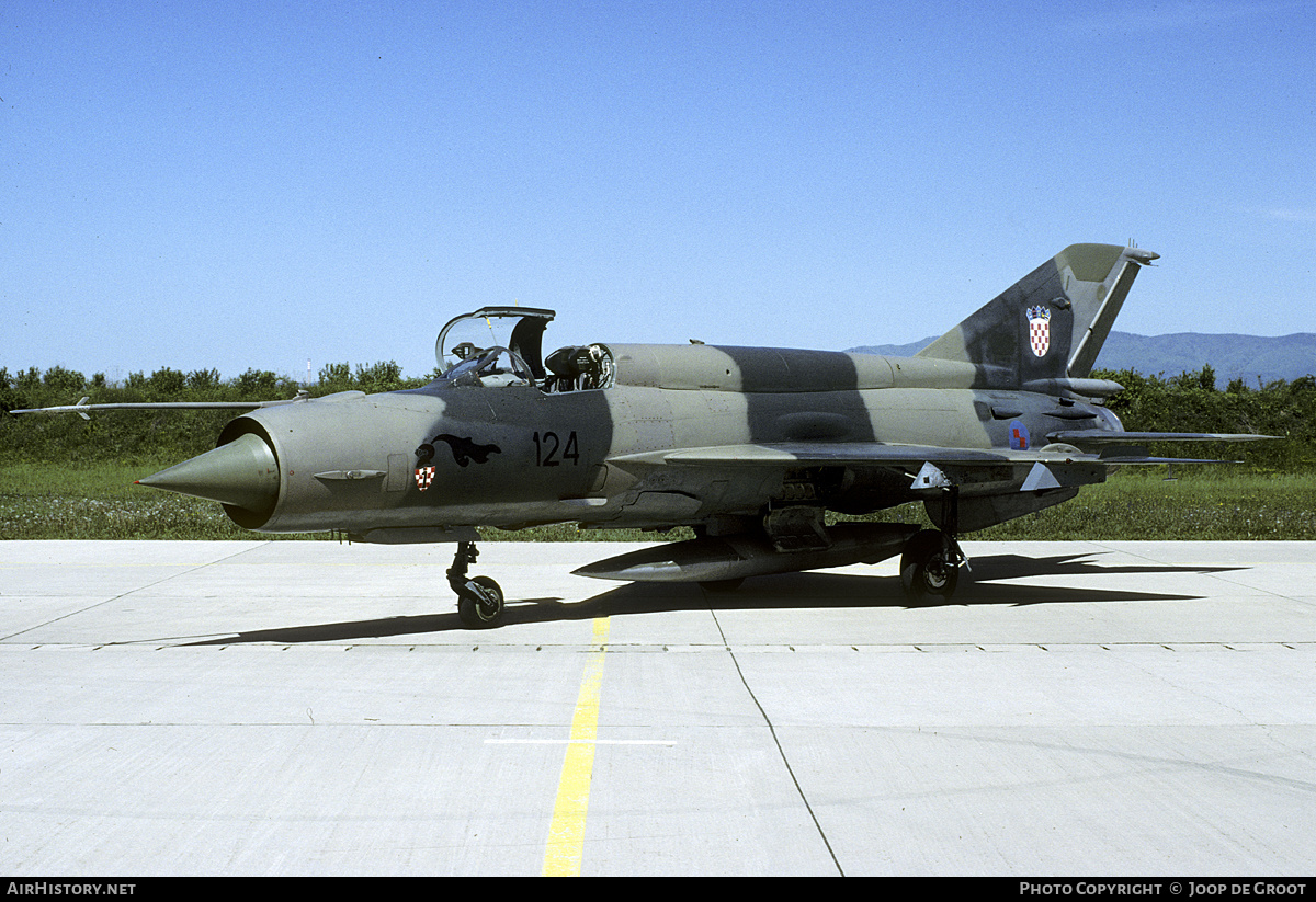 Aircraft Photo of 124 | Mikoyan-Gurevich MiG-21bis | Croatia - Air Force | AirHistory.net #76395
