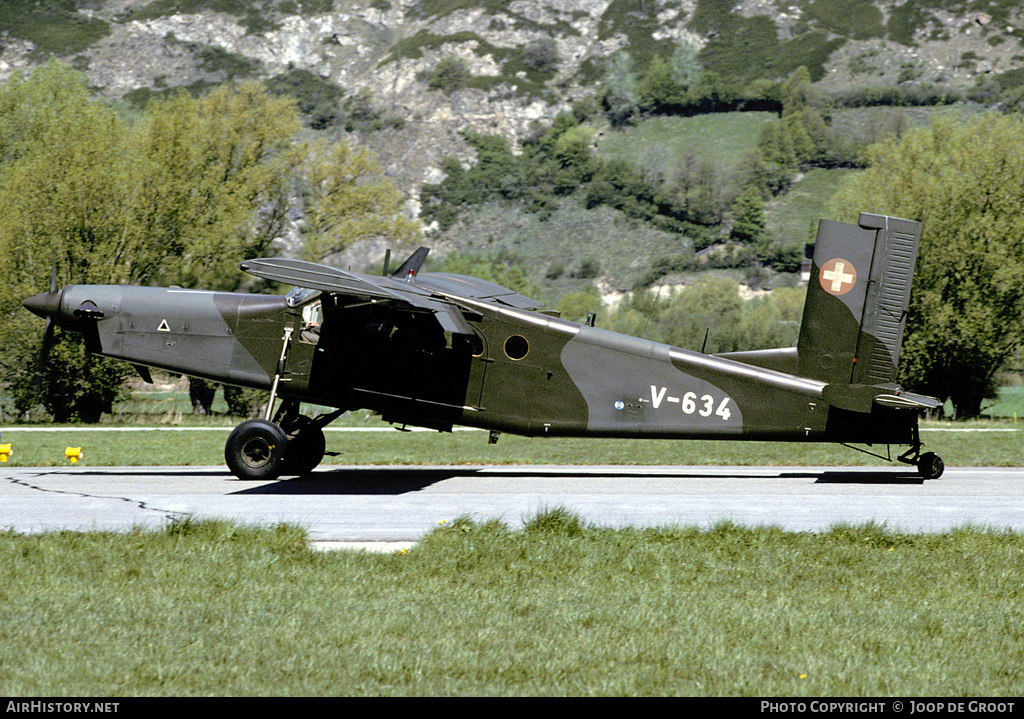 Aircraft Photo of V-634 | Pilatus PC-6/B2-H2M Turbo Porter | Switzerland - Air Force | AirHistory.net #76410