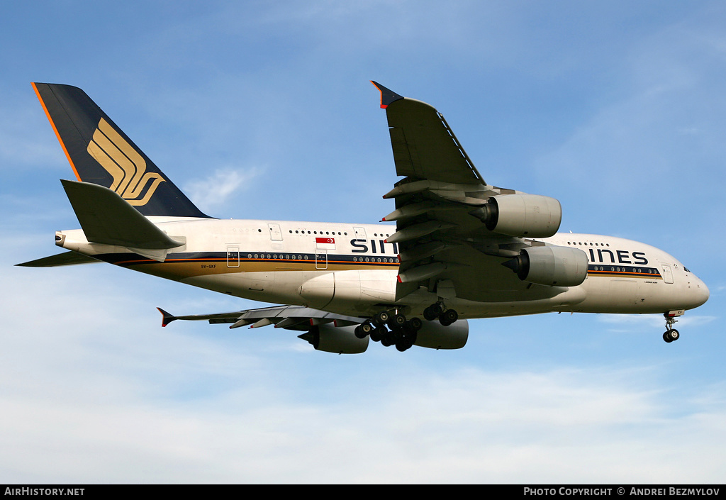 Aircraft Photo of 9V-SKF | Airbus A380-841 | Singapore Airlines | AirHistory.net #76454
