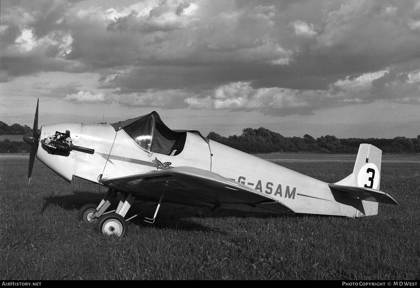 Aircraft Photo of G-ASAM | Druine D-31 Turbulent | The Tiger Club | AirHistory.net #76466
