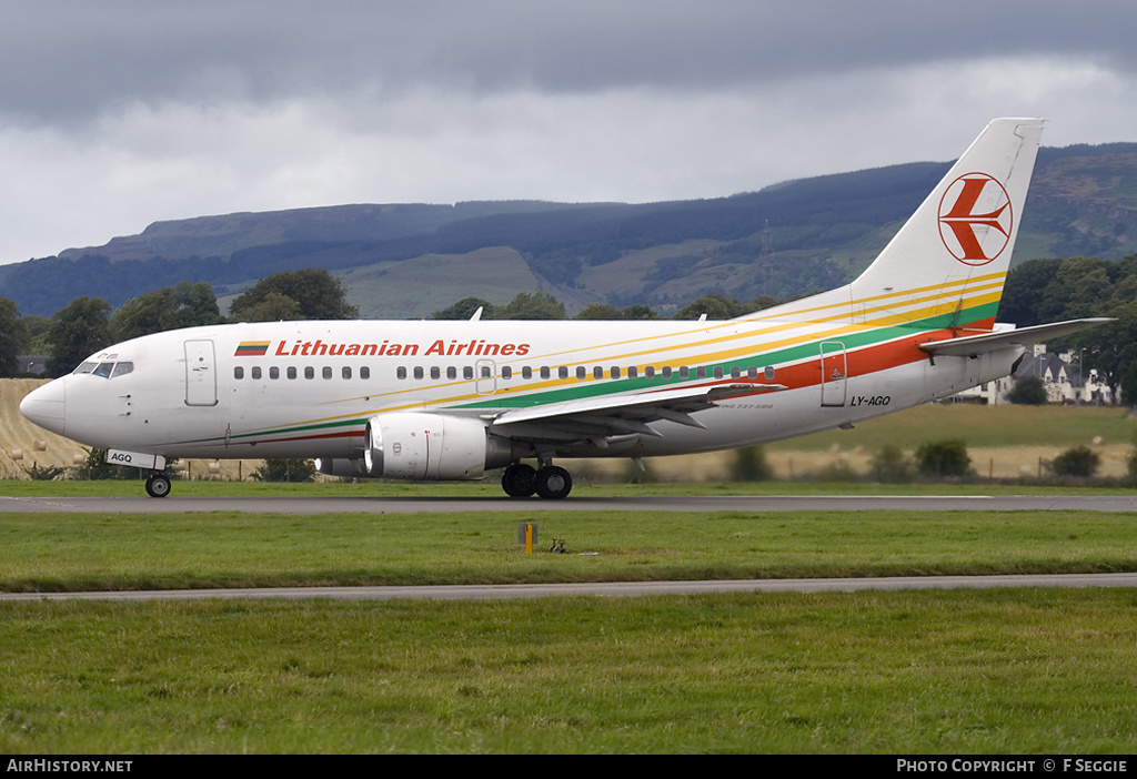 Aircraft Photo of LY-AGQ | Boeing 737-524 | Lithuanian Airlines | AirHistory.net #76476