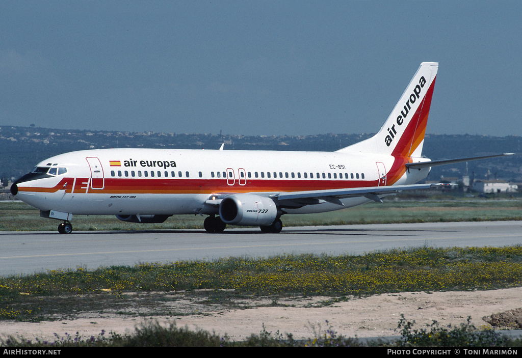 Aircraft Photo of EC-851 | Boeing 737-4Y0 | Air Europa | AirHistory.net #76491