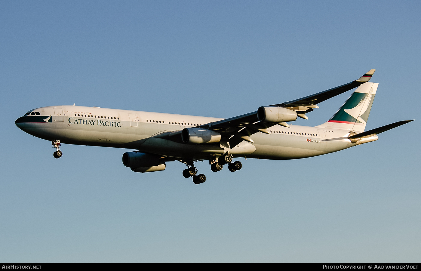 Aircraft Photo of B-HXA | Airbus A340-313X | Cathay Pacific Airways | AirHistory.net #76502