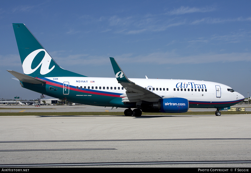 Aircraft Photo of N311AT | Boeing 737-7BD | AirTran | AirHistory.net #76506