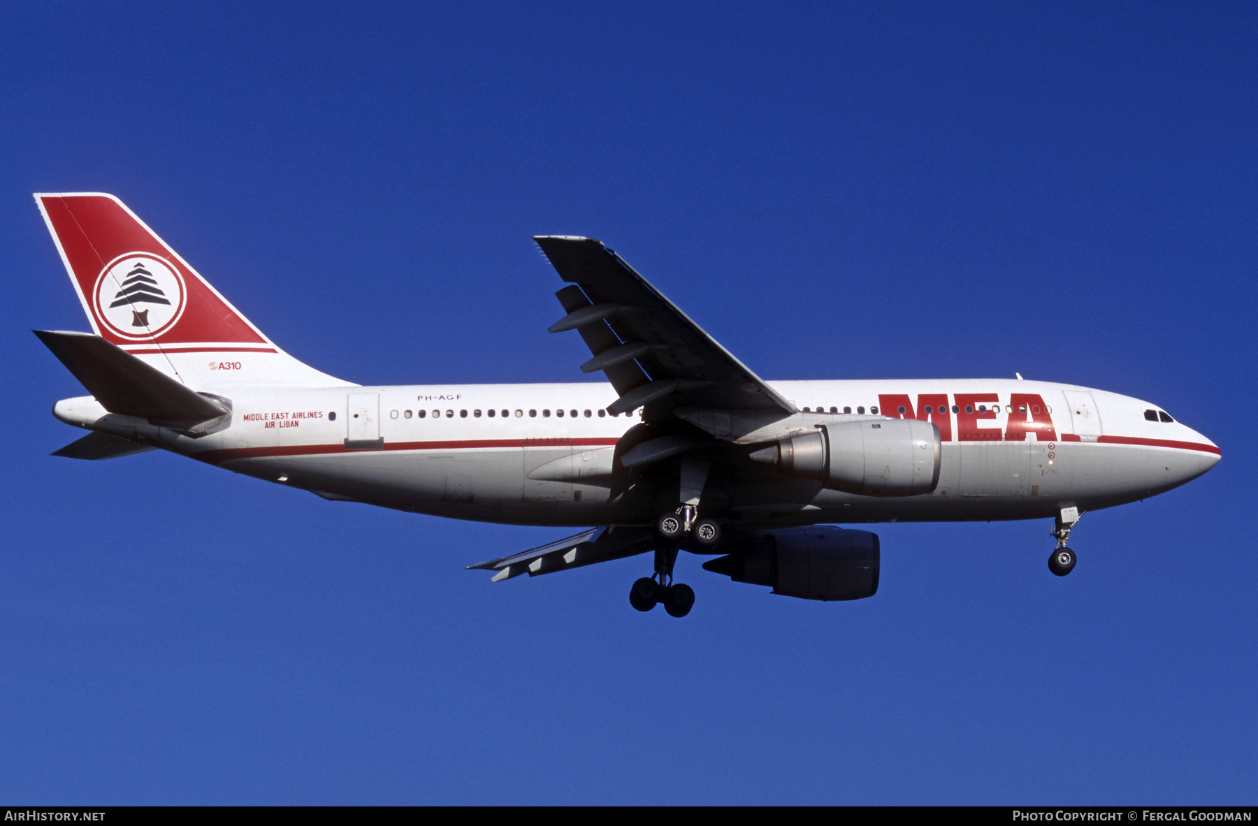 Aircraft Photo of PH-AGF | Airbus A310-203 | MEA - Middle East Airlines | AirHistory.net #76527