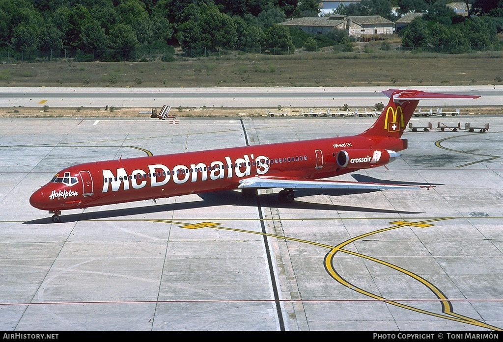 Aircraft Photo of HB-IUH | McDonnell Douglas MD-83 (DC-9-83) | Crossair | AirHistory.net #76599