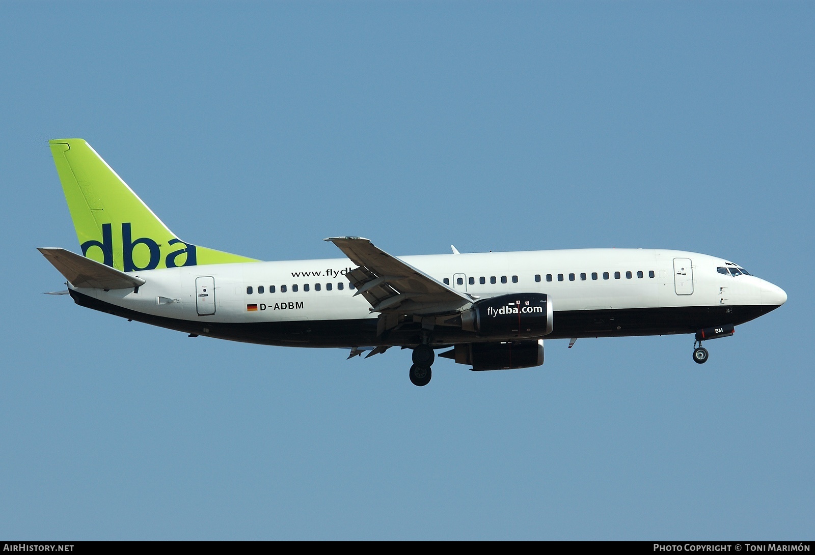 Aircraft Photo of D-ADBM | Boeing 737-31S | DBA - Deutsche BA | AirHistory.net #76613