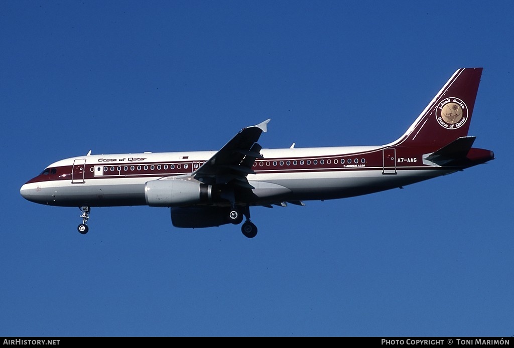 Aircraft Photo of A7-AAG | Airbus A320-232 | State of Qatar | AirHistory.net #76640