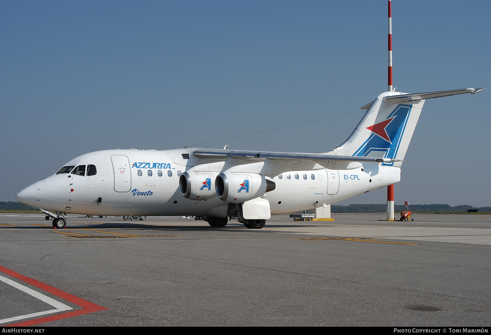 Aircraft Photo of EI-CPL | British Aerospace Avro 146-RJ70 | Azzurra Air | AirHistory.net #76641