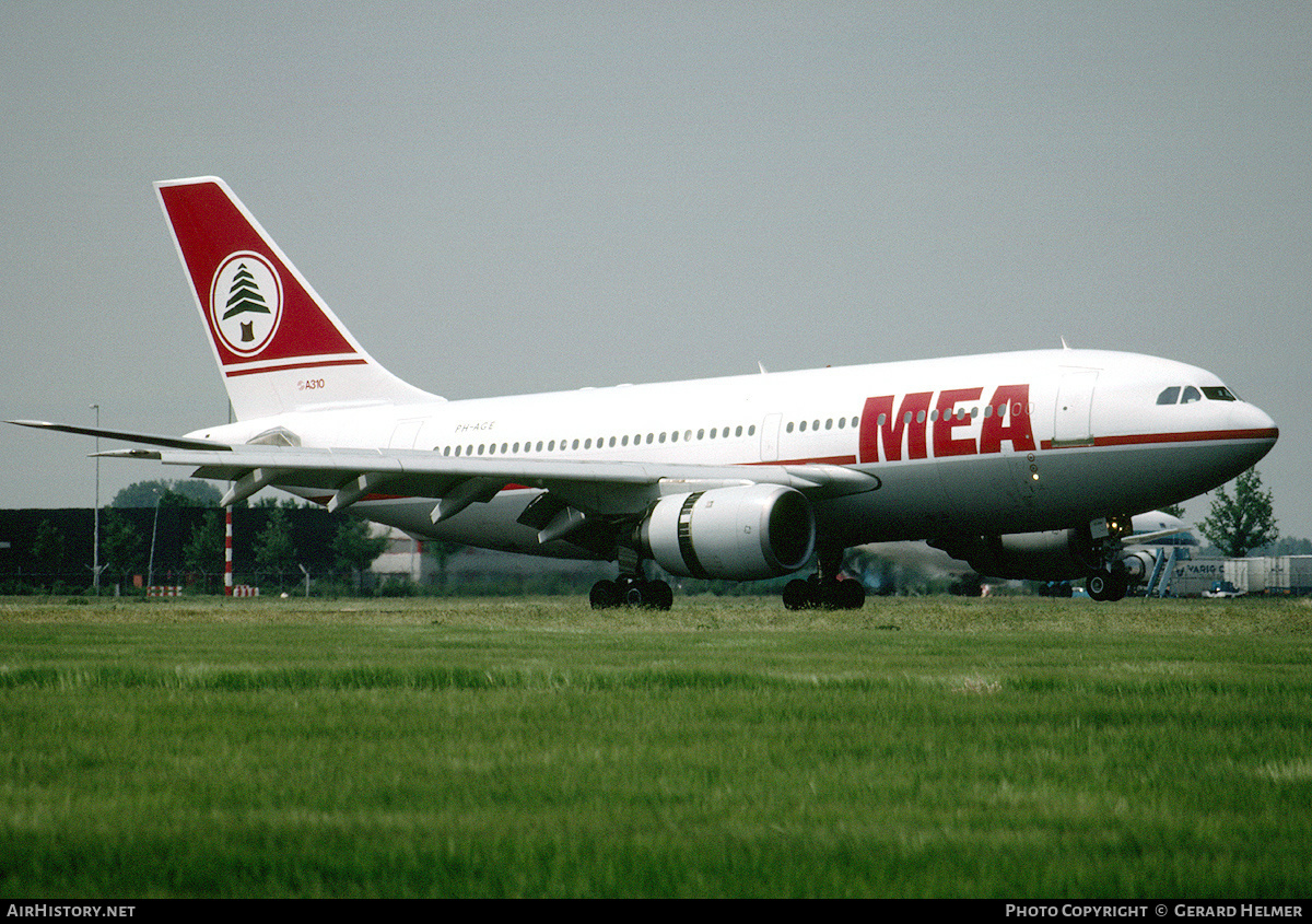 Aircraft Photo of PH-AGE | Airbus A310-203 | MEA - Middle East Airlines | AirHistory.net #76642