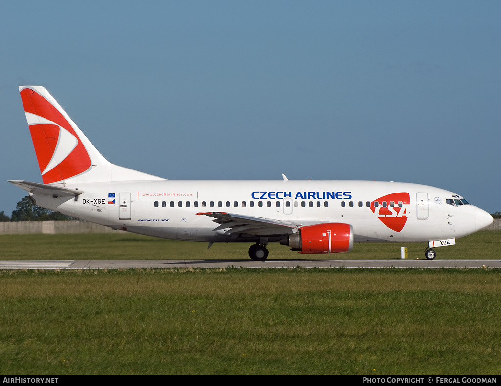 Aircraft Photo of OK-XGE | Boeing 737-55S | ČSA - Czech Airlines | AirHistory.net #76649