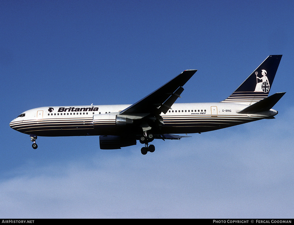 Aircraft Photo of G-BRIG | Boeing 767-204/ER | Britannia Airways | AirHistory.net #76690