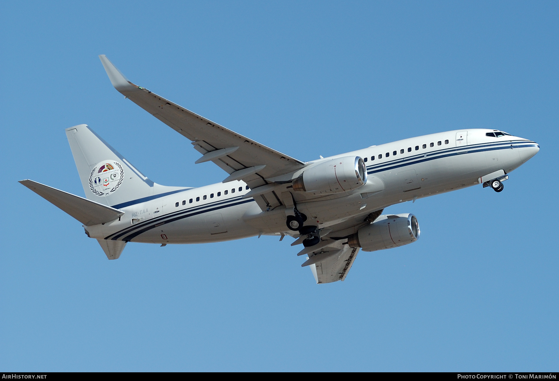 Aircraft Photo of HZ-TAA | Boeing 737-7P3 BBJ | AirHistory.net #76951