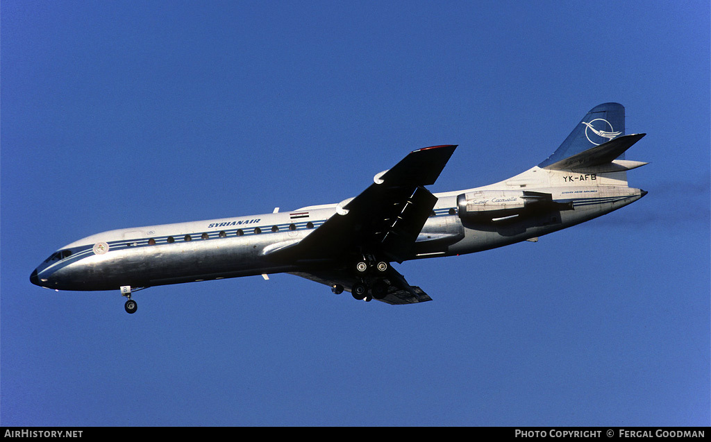 Aircraft Photo of YK-AFB | Sud SE-210 Caravelle 10B3 Super B | Syrian Air - Syrian Arab Airlines | AirHistory.net #76966