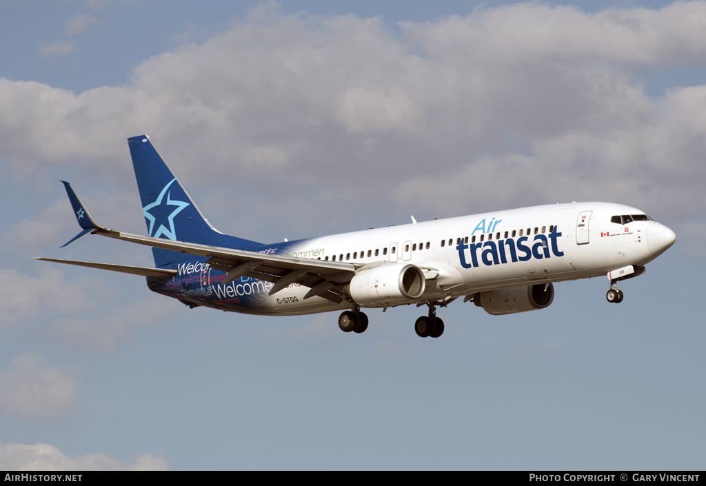 Aircraft Photo of C-GTQG | Boeing 737-8Q8 | Air Transat | AirHistory.net #76992