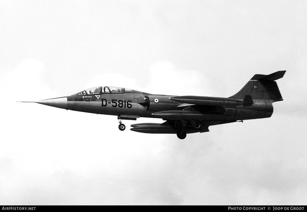 Aircraft Photo of D-5816 | Lockheed TF-104G Starfighter | Turkey - Air Force | AirHistory.net #77007